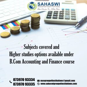 Subjects in BCom Accounting and Finance 