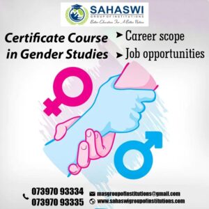 Certificate course in Gender Studies career scope.