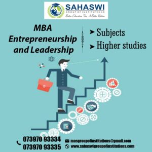 Subjects in MBA Entrepreneurship and Leadership