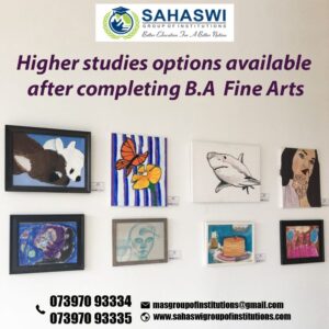 Higher studies after BA Fine Arts course.