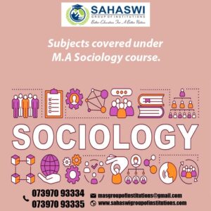 Subjects in M.A Sociology course.