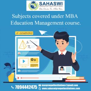 Subjects in MBA Education Management course.