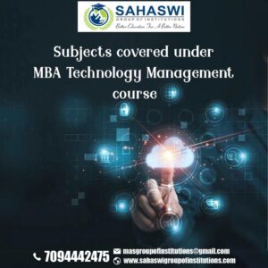 MBA Technology Management subjects.