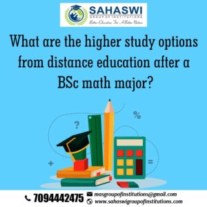 BSc Maths course - Higher Study Options - Distance Education
