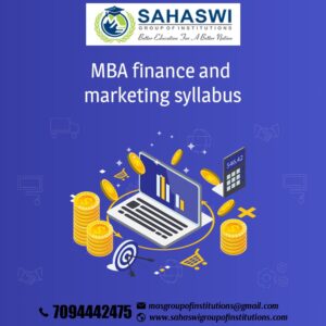MBA Finance and Marketing Syllabus - Listed the Important Subjects Here