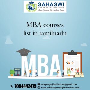 MBA Course in Tamilnadu - List of Specializations are Here